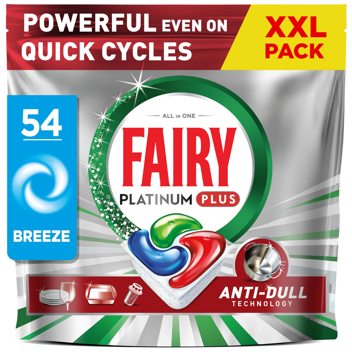 Fairy Platinum Plus Dishwasher Tablets Lemon, 65 Capsules