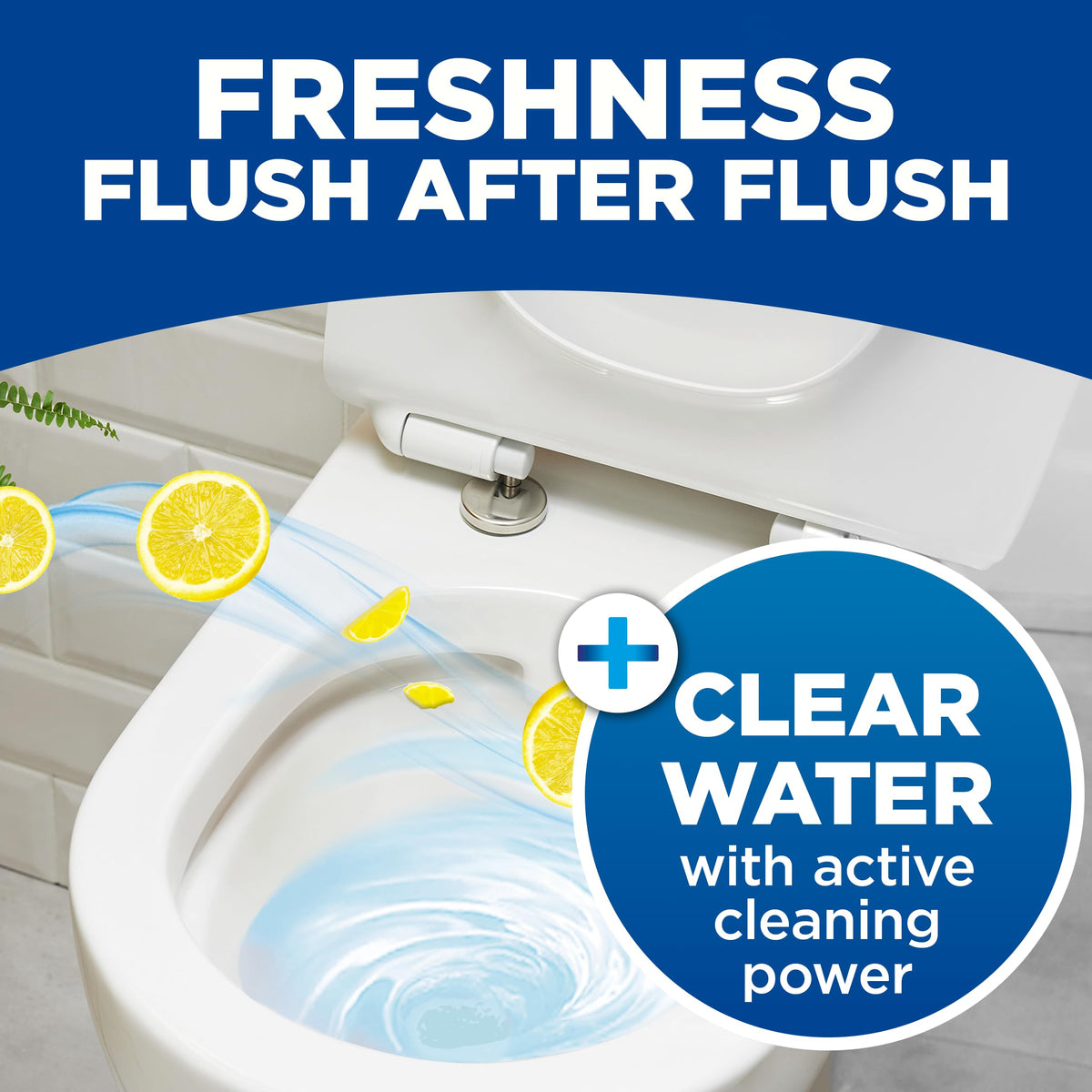 Bloo New 3in1 Toilet Blocks, Pack of 2, Toilet Limescale Remover Cistern Block, Toilet Cleaner Block with Cleaning and Foaming Action, Toilet Fresheners - Limescale Prevention