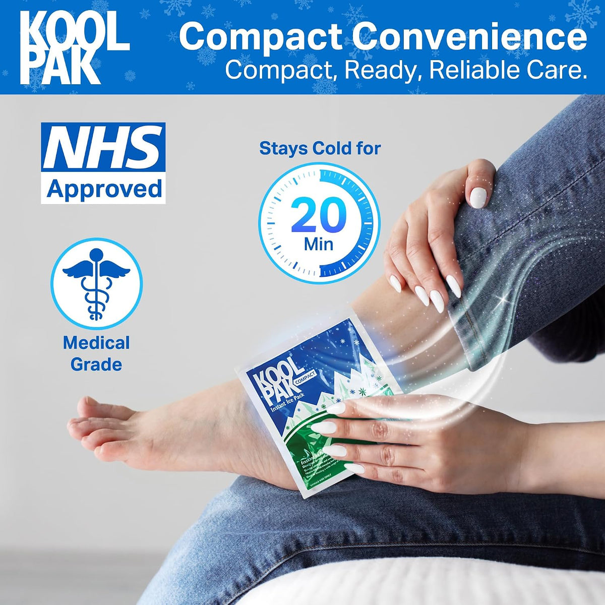 Koolpak Compact Instant Cold Ice Packs - 15 x 15cm - Pack of 10