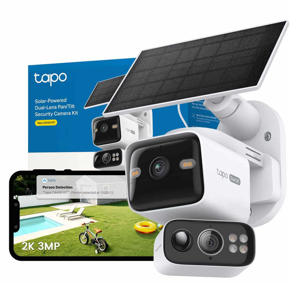 Tapo TC90 KIT 2K 3MP Solar Pan/Tilt Outdoor Security Camera Wireless