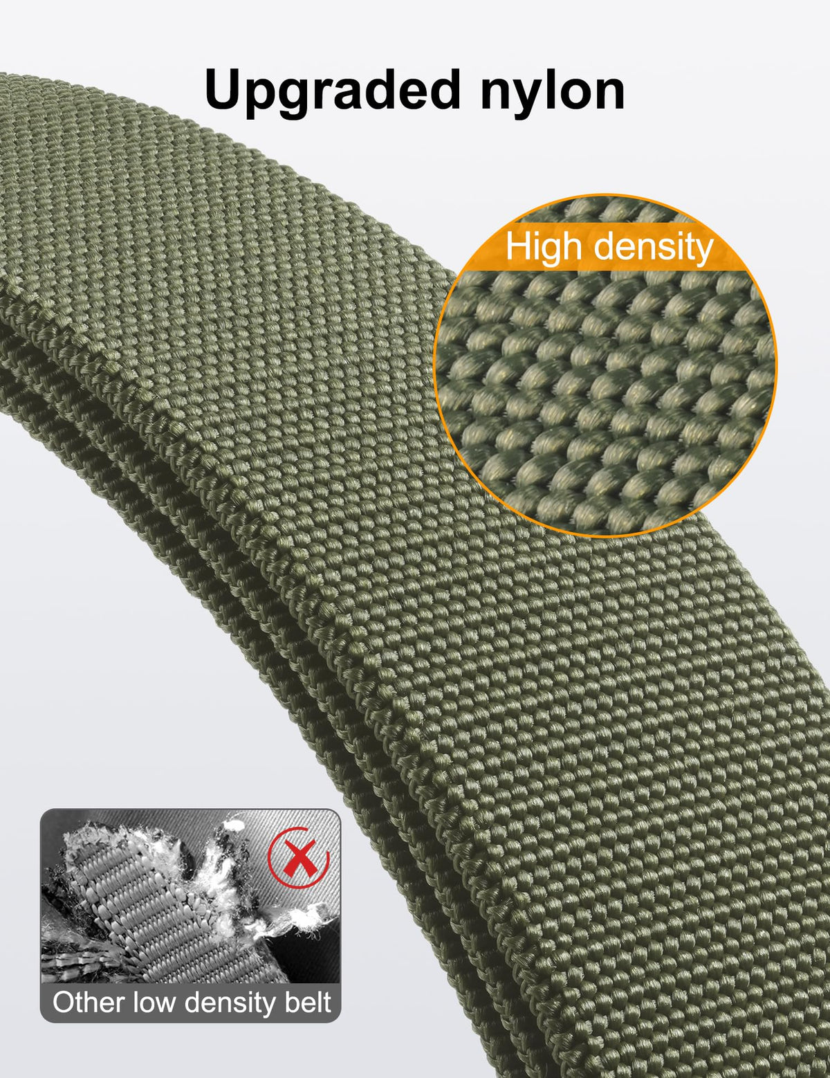 JUKMO Quick Release Tactical Belt, Military Work 1.5" Nylon Web Hiking Belt