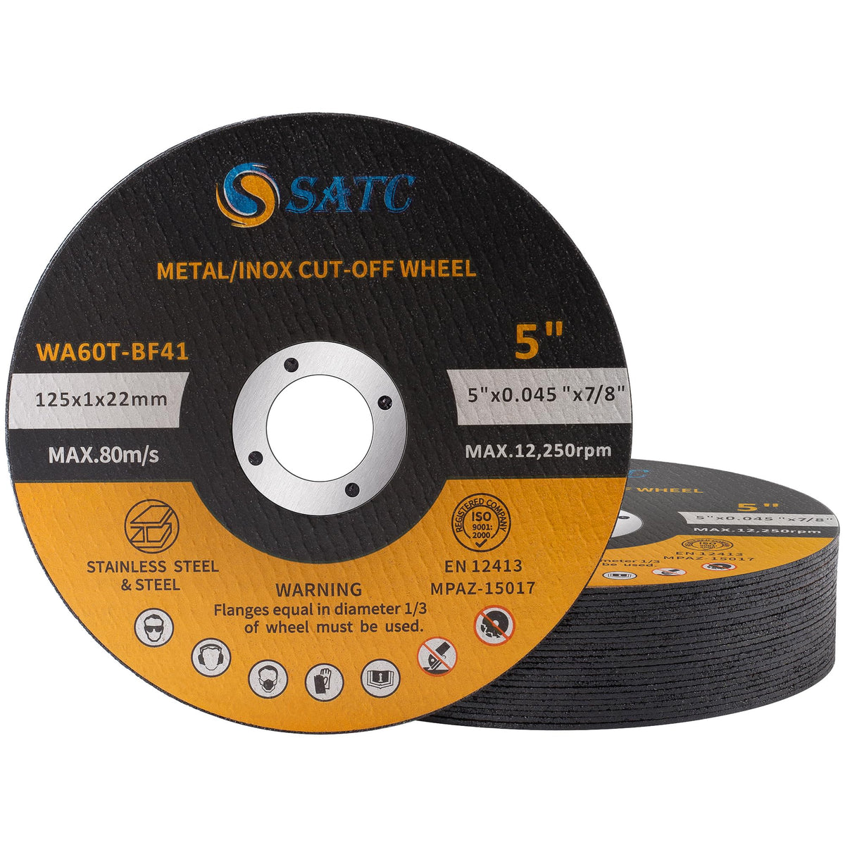 SATC 115mm Cutting Discs 50-Peice for Angle Grinder Durable Metal Cutting Disc Ultra Thin 1mm for Fast & Precise Cutting of Steel, Iron, Aluminum, & Ferrous Metals