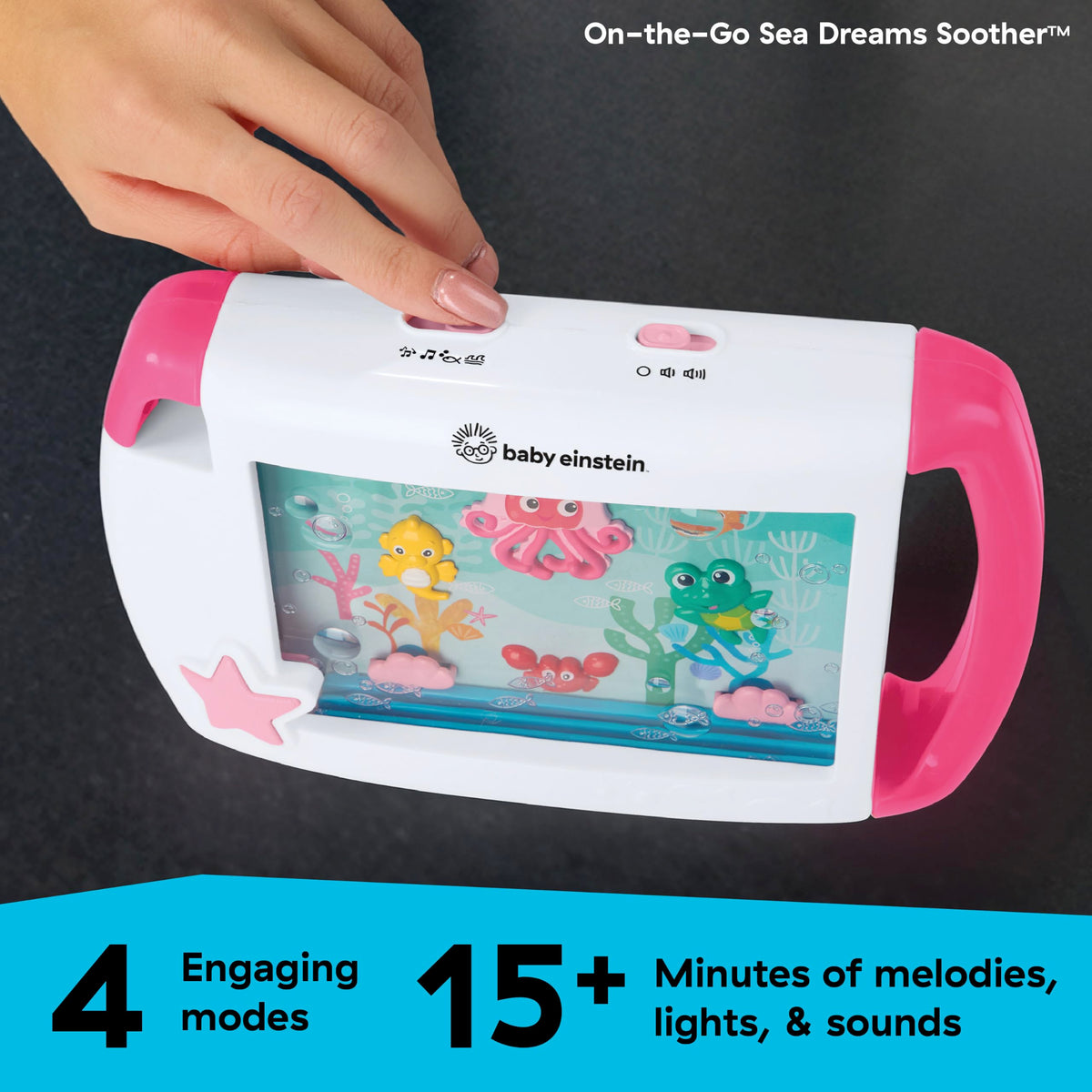 Baby Einstein Sea Dreams Soother, Crib Toy with Remote, Baby Sleep Aid, Calming Lights & Melodies, Newborn and Up