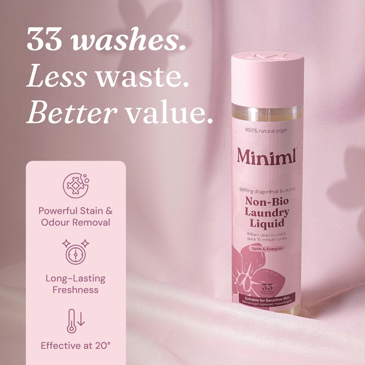Miniml Eco Laundry Liquid Washing Detergent 5L Refill – Fresh Linen