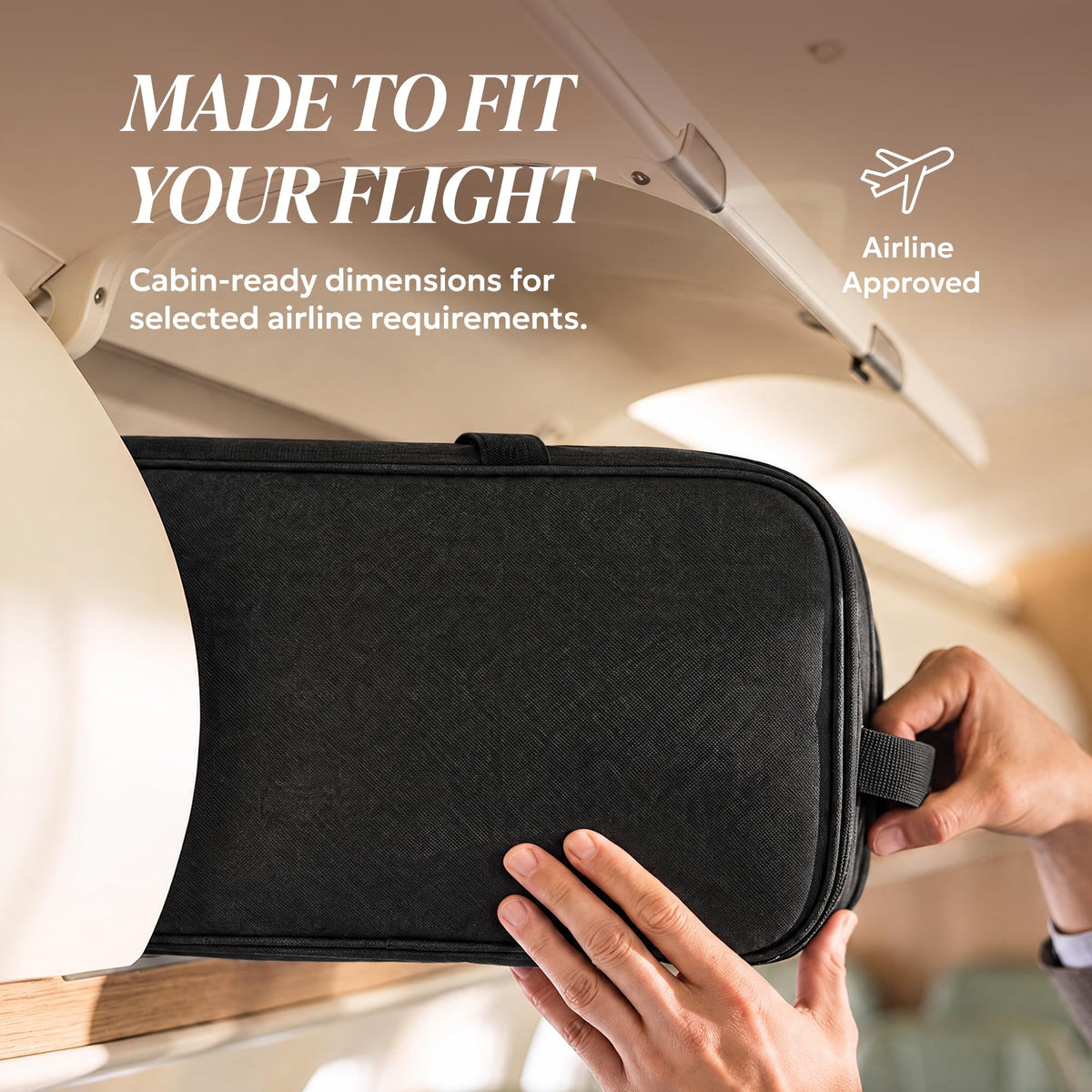 LUGG Lightweight Cabin Luggage, 600D Polyester, Solid Wheels, 45x36x20cm