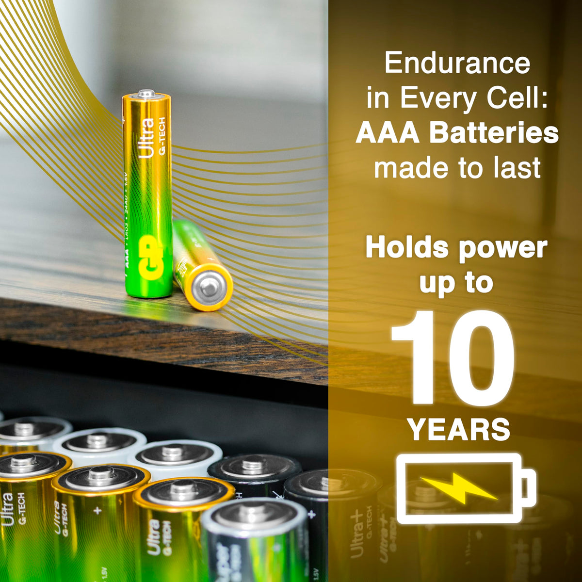 GP AA Batteries 40 Pack 1.5V Alkaline Double A 10 Yr Long Shelf Life