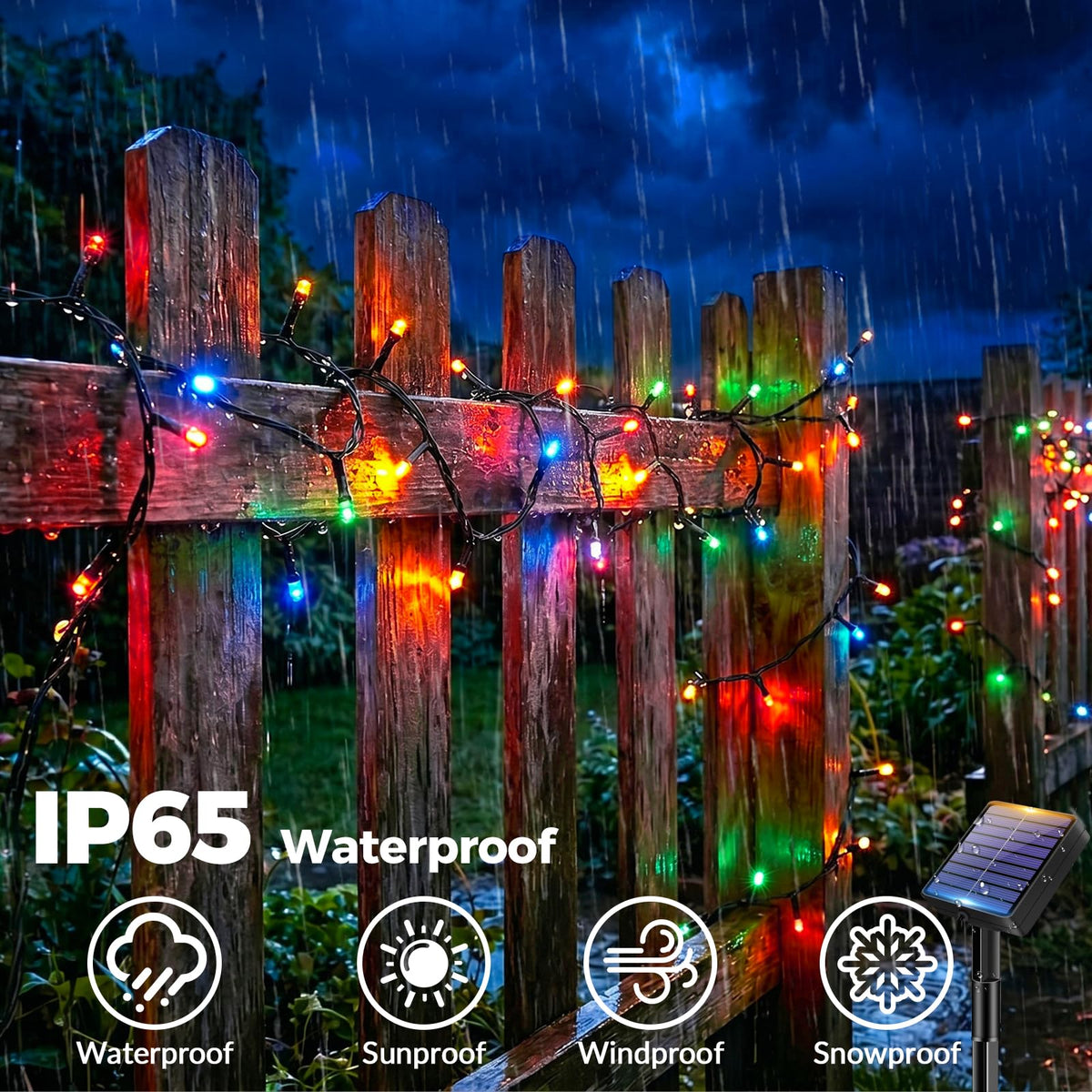 Solar Lights Outdoor Garden String, 6M/20FT 60 LED Solar Fairy Light