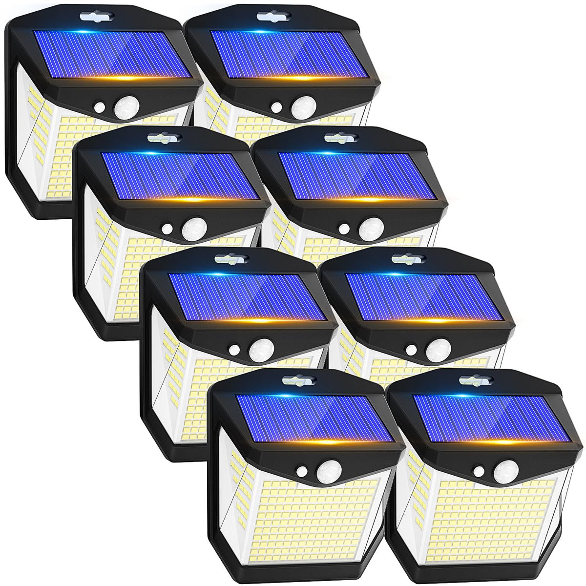 Solar Security Lights Outdoor Garden - 248 LED Solar Powered Outside Light 3 Modes Motion Sensor and 270°Wide Angle IP65 Waterproof Solar Power Wall Lighting For Fence Flood Door Garage Yard 6Pack