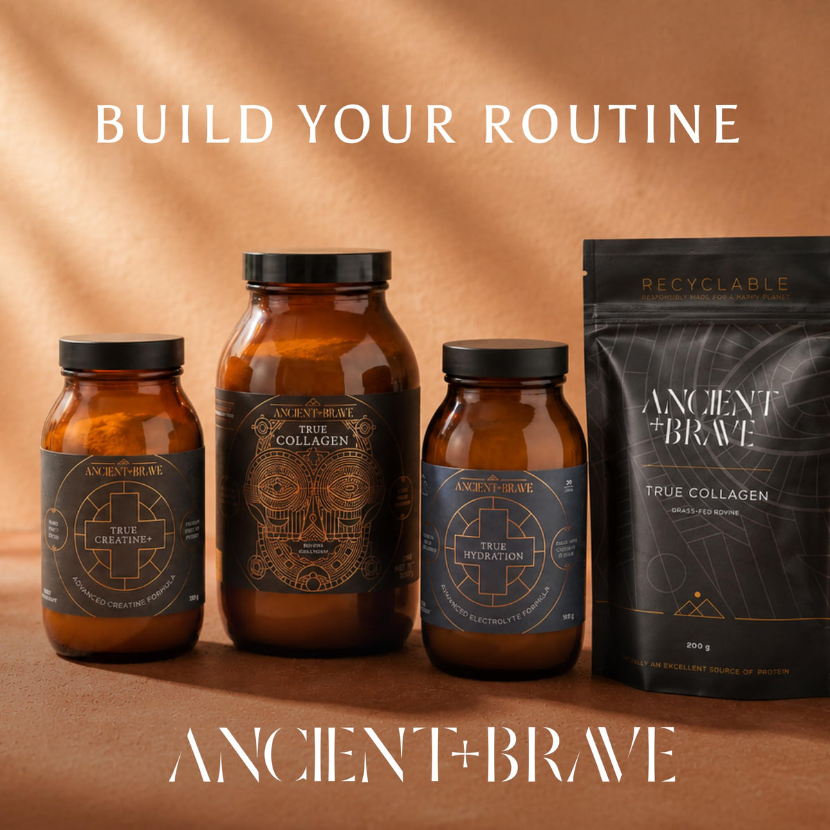 Ancient + Brave True Collagen Powder 200g | 40 Servings | Bovine Collagen