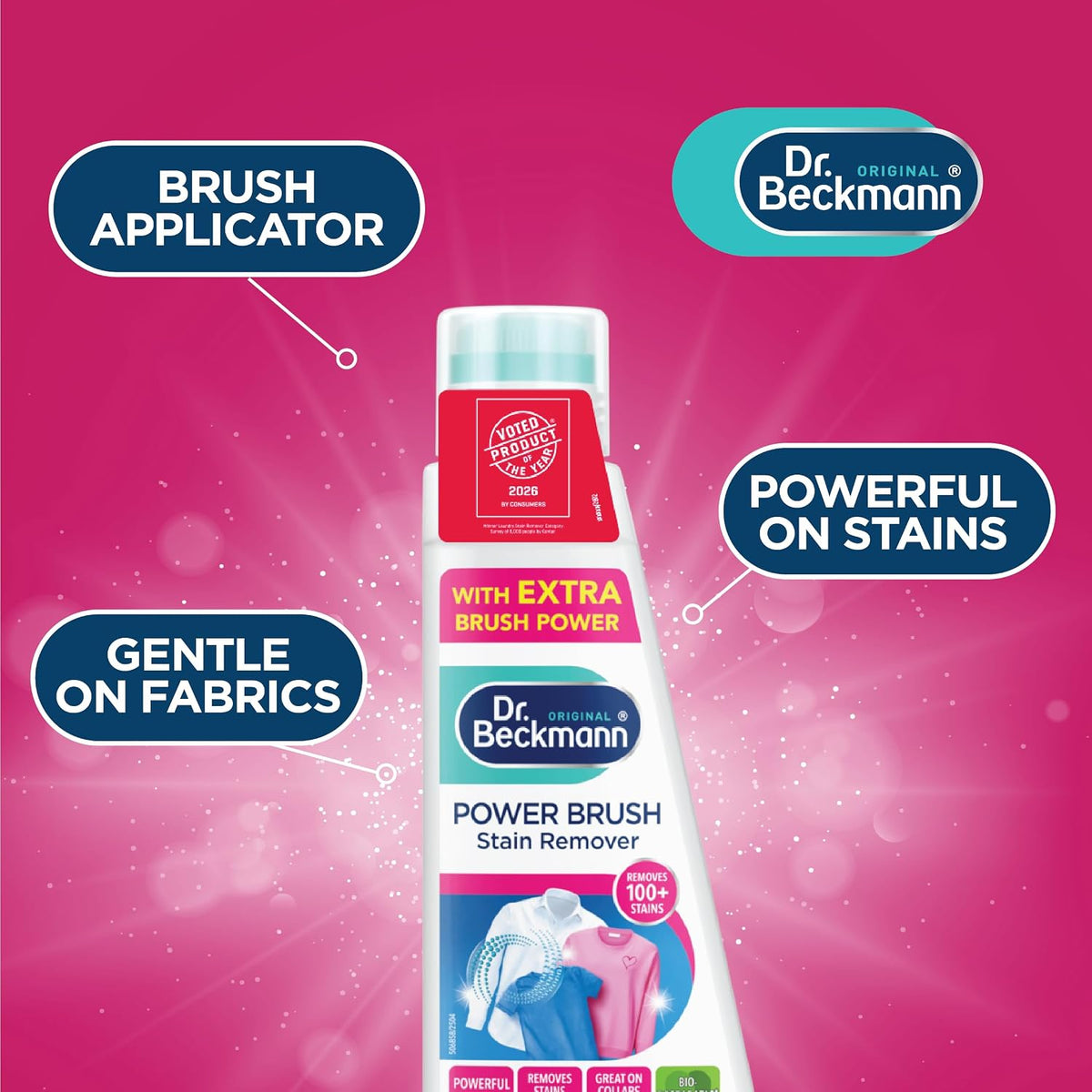 Dr. Beckmann Power Brush Stain Remover, Fights 100+ stains, 250ml
