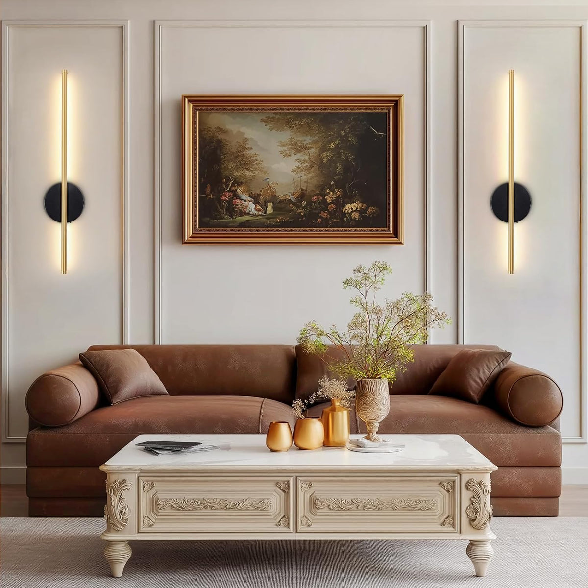 Dehobo 80CM Rechargeable Wall Lights with 8000mAh for Home Decor, 2 Packs