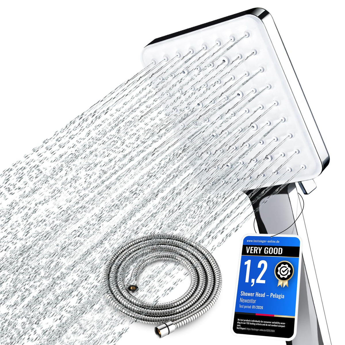 High Pressure Shower Head, Power Shower Head with 6 Modes