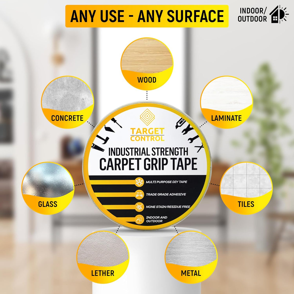 Double Sided Carpet Tape Heavy Duty Rug Gripper 50ft