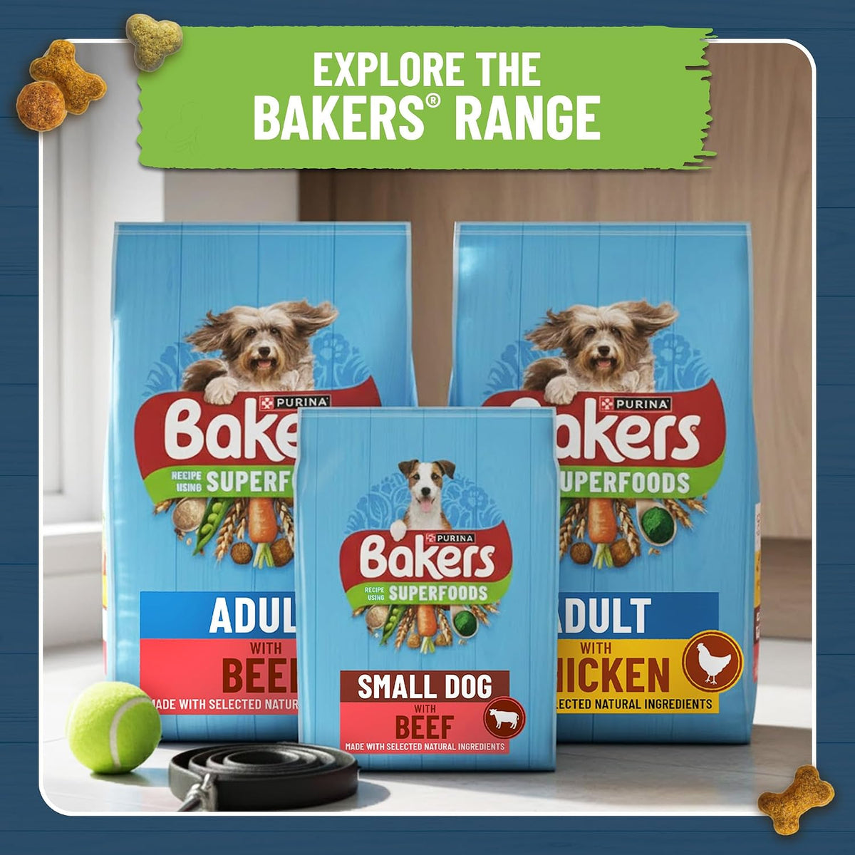 BAKERS Superfoods Adult Dry Dog Food Beef with Vegetables 14kg Pack
