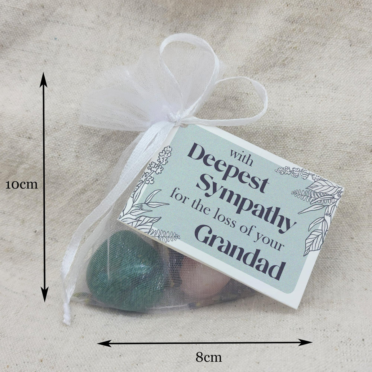 Loss of Nan - Deepest Sympathy gemstone gift bag with mini card