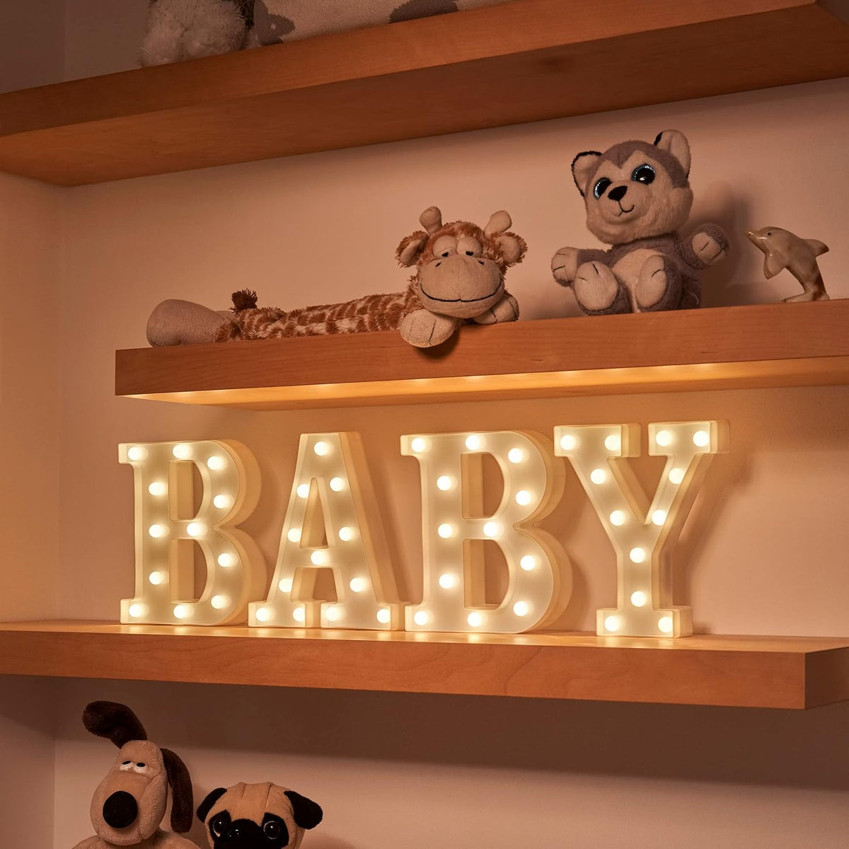 Auraglow LED Light Up Letter C Sign, Battery Powered Party Decoration