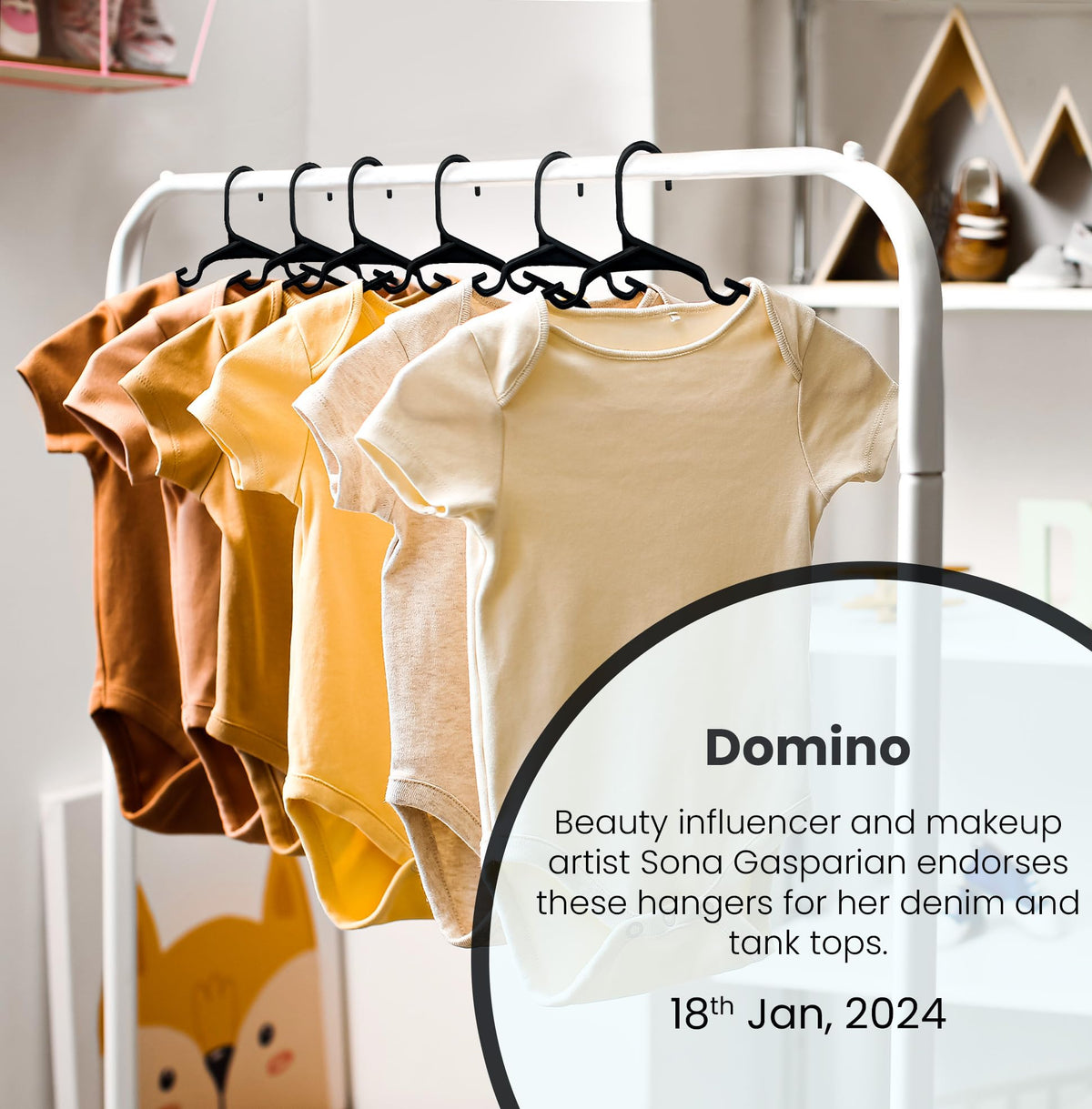 Utopia Home 20pcs Kids Hangers - 28cm Plastic Baby Hangers for Closet - Kids Hanger for Clothes and Baby Hanger for Closet - for Daily Standard Use (Grey)