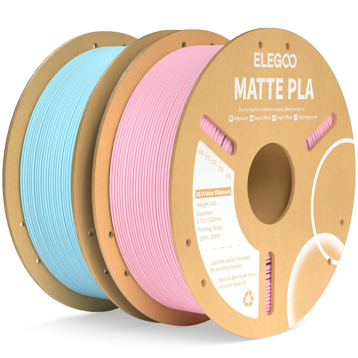 ELEGOO Matte PLA 3D Printer Filament Lavender Purple 1KG 1.75mm