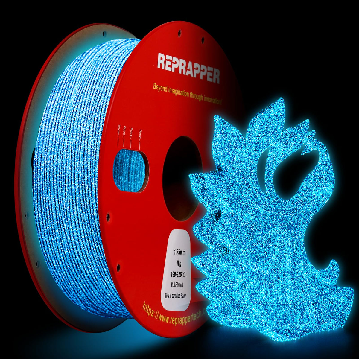 Reprapper 4X 250g Color Pack – Dual Color PLA Filament 1.75mm for 3D Printer & 3D Pen, Multicolour Filament, 4 x 250g Matte Red/Blue, Matte Purple/Green, Silk Red/Blue, and Silk Purple/Green