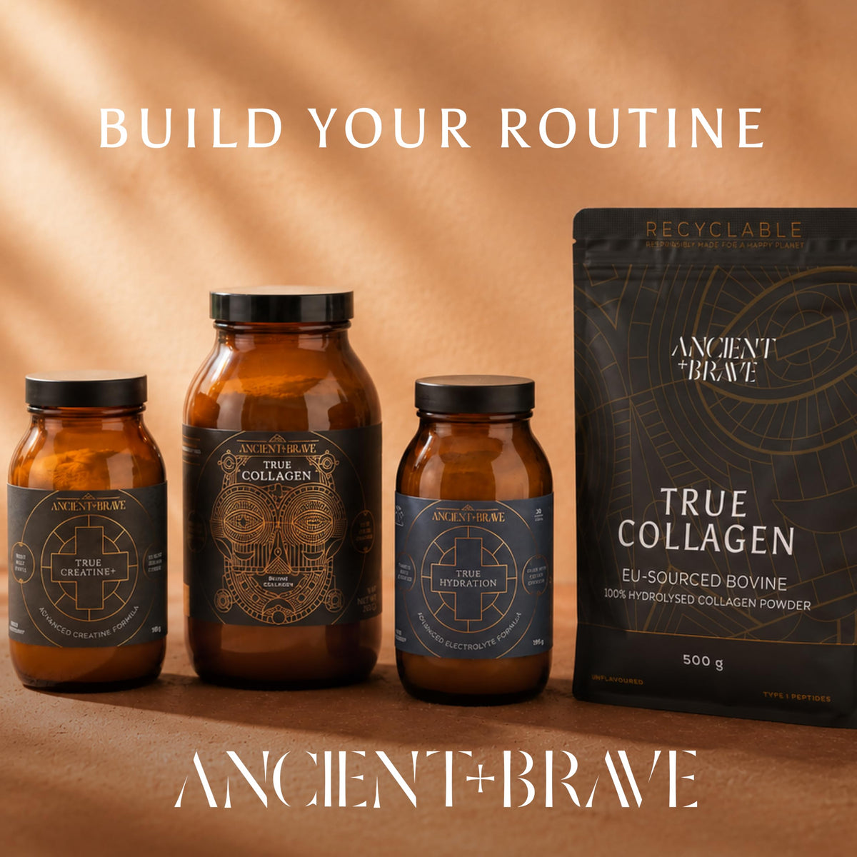 Ancient + Brave True Collagen Powder 200g | 40 Servings | Bovine Collagen