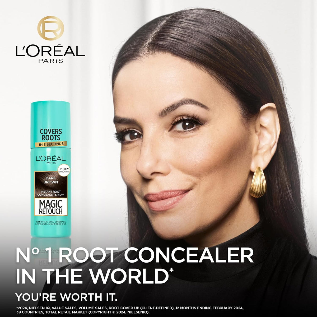 L'Oréal Paris Magic Retouch Temporary Root Touch Up Spray, Dark Brown 75ml
