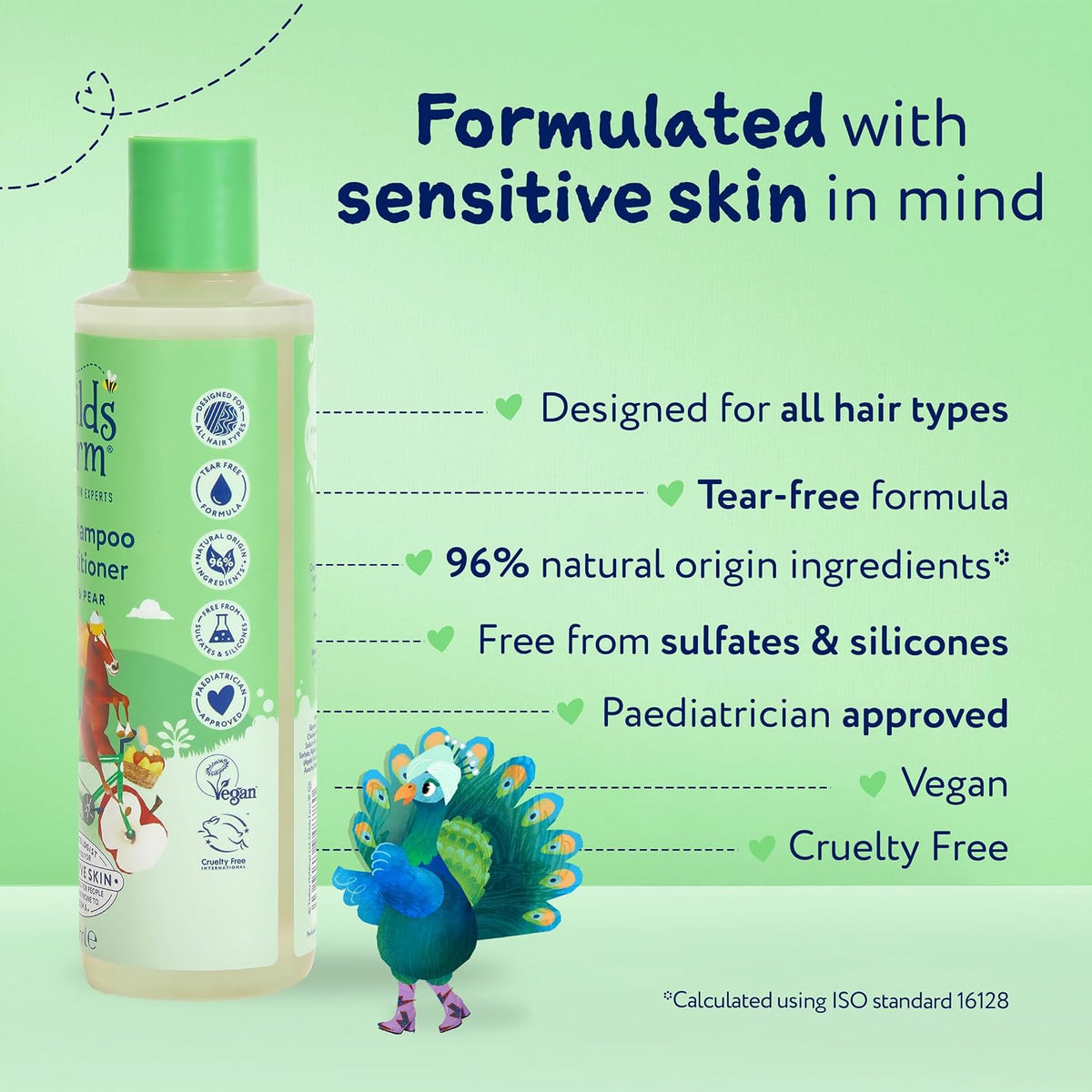 Childs Farm 2 in 1 Hair Shampoo and Conditioner, Gentle Tear Free, Apple and Pear Fragrance, Children, Kids, Baby, 250ml