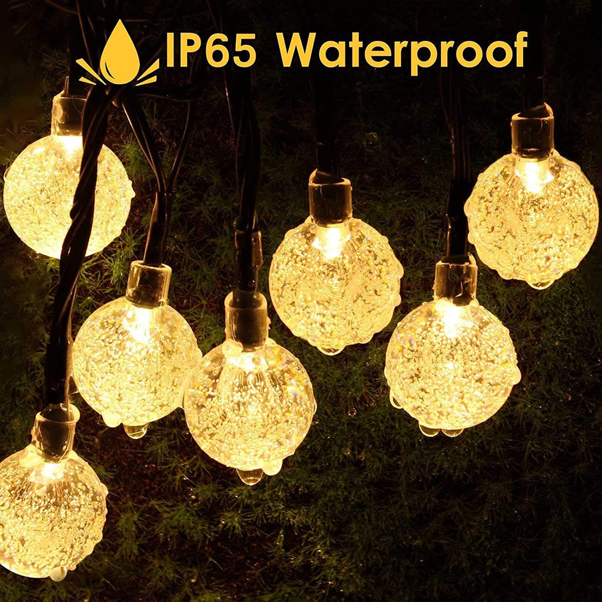 Lezonic Solar String Lights Outdoor, 50LED 7M/23Ft Solar Fairy Lights