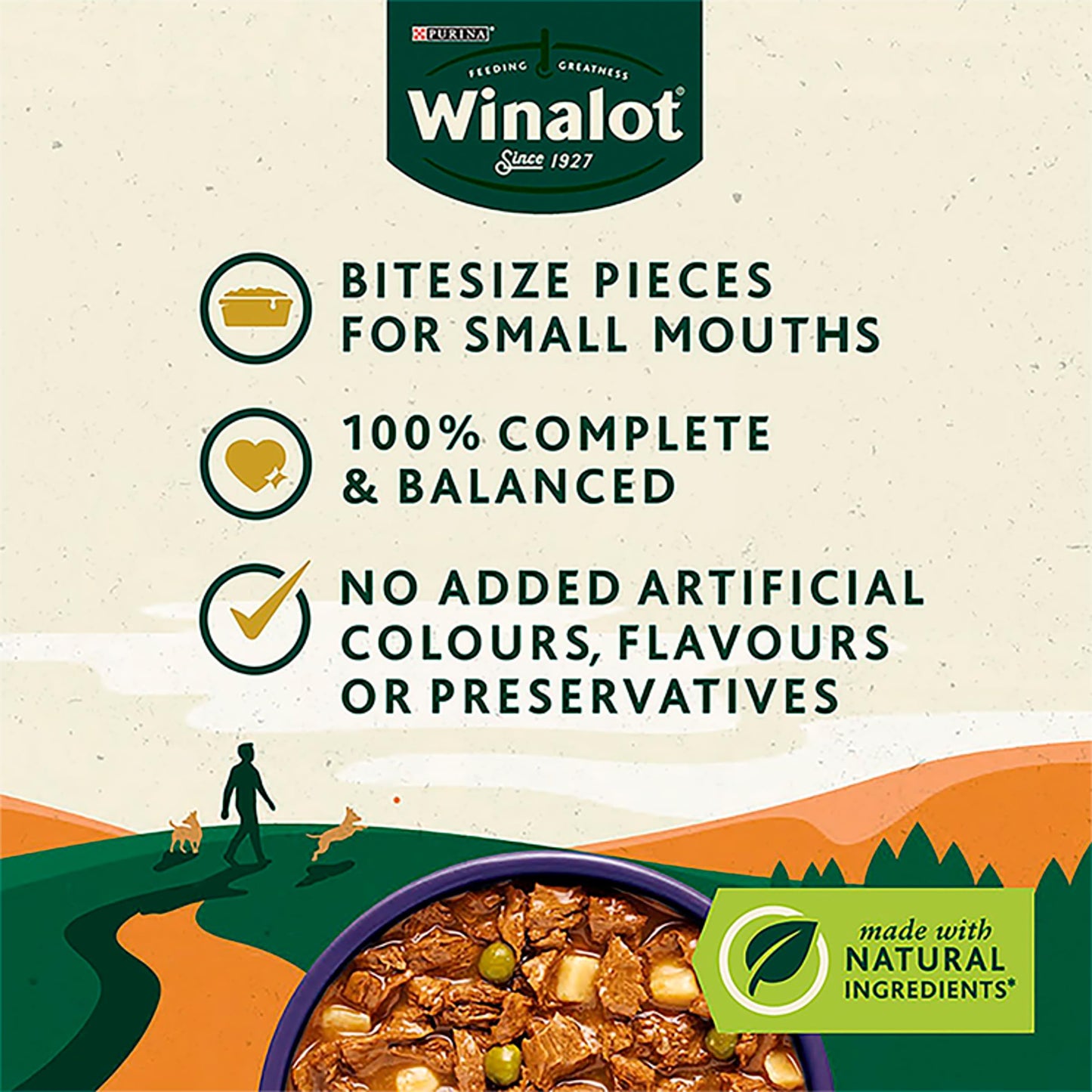 WINALOT Sunday Dinner Mixed in Gravy Wet Dog Food Pouches 40x100g