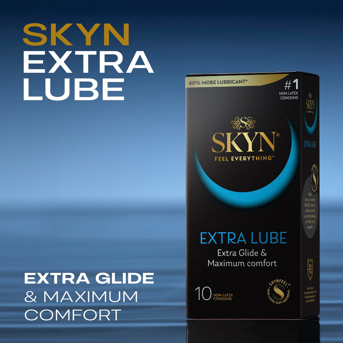SKYN Elite (Pack of 10) Regular Size, Ultra-Thin Latex Free Condoms for Men