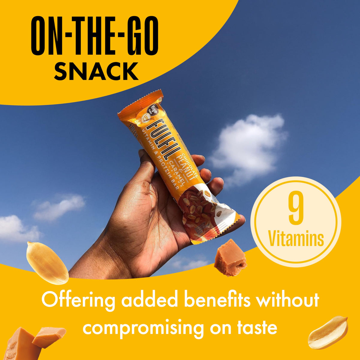 FULFIL Vitamin and Protein Bars, Chocolate Salted Caramel Flavour, 15 x 55g