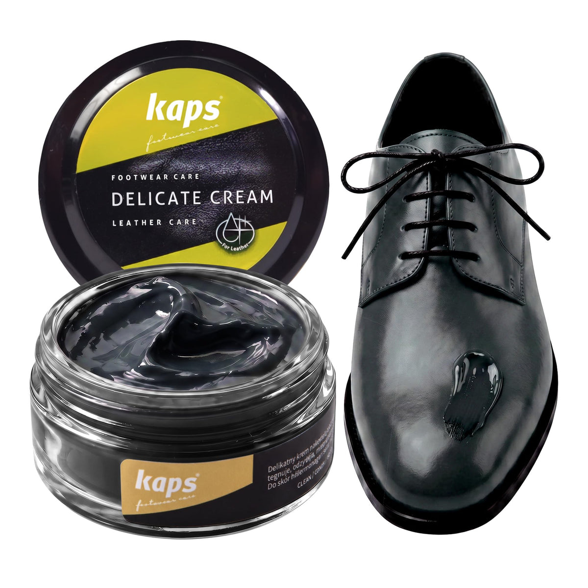 Leather Shoe Cream Polish & Conditioner, Kaps 50ml