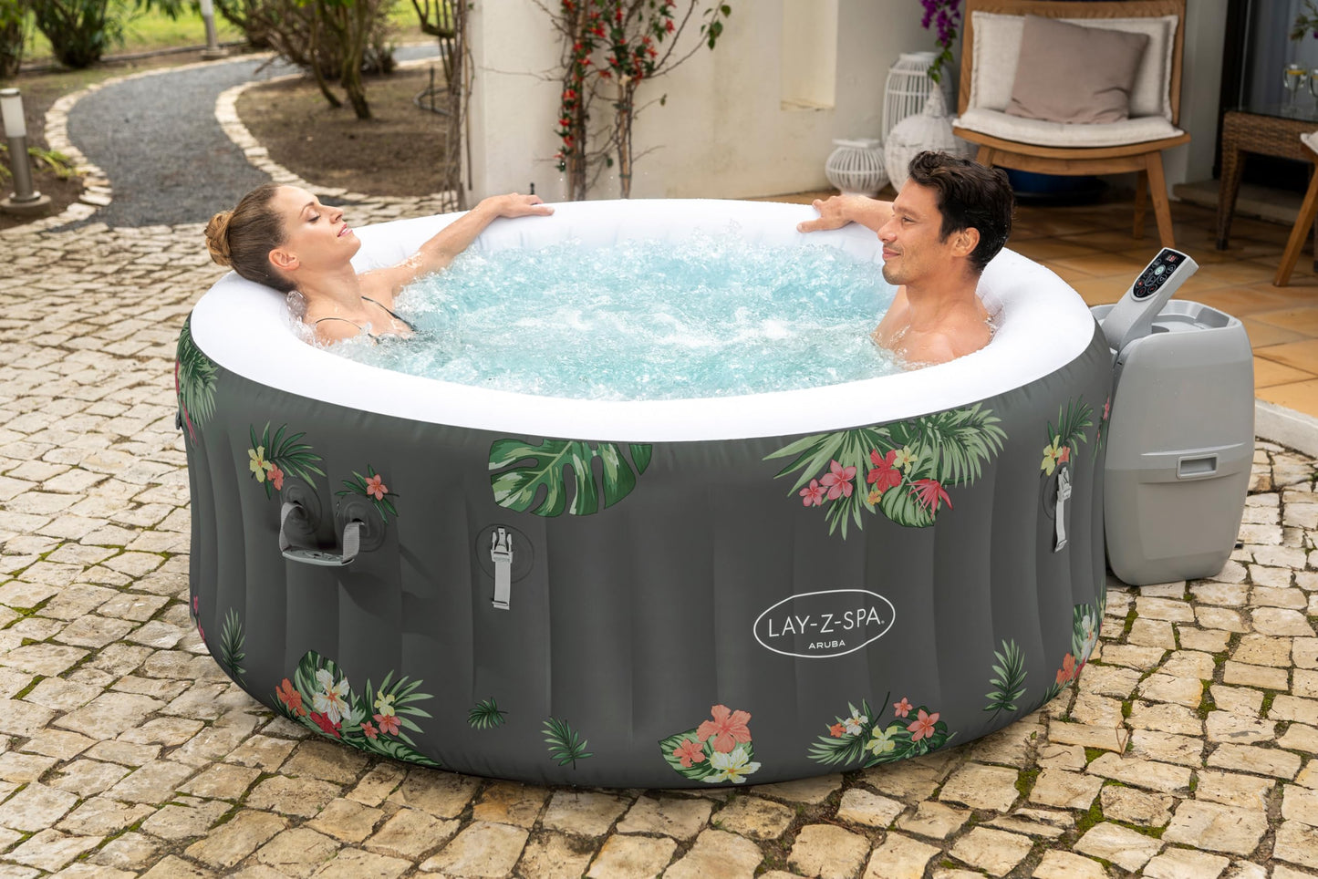 Lay-Z-Spa Boracay Smart Signature AirJet Inflatable Hot Tub with App-Control 2-4 person