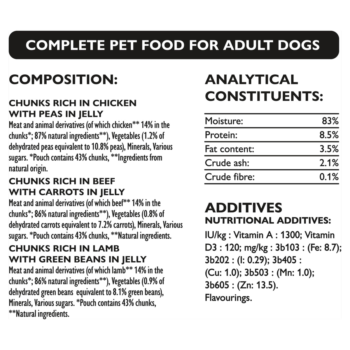 WINALOT Sunday Dinner Mixed in Gravy Wet Dog Food Pouches 40x100g
