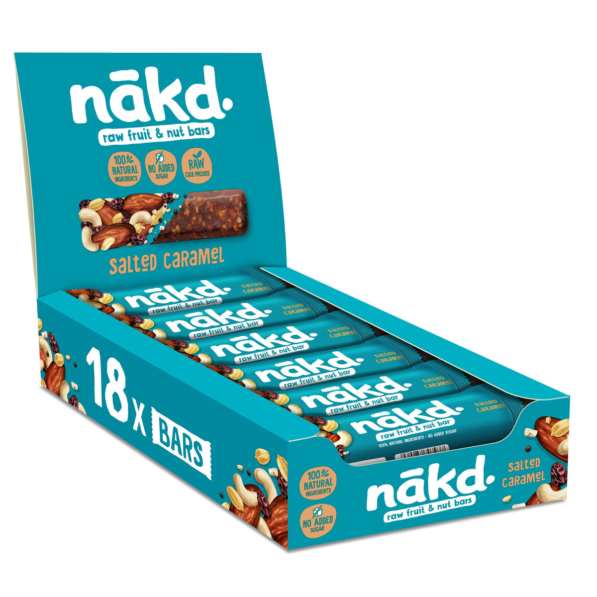 Nakd Bakewell Tart Natural Fruit & Nut Bars - Vegan - Gluten Free - Healthy Snack, 35 g (Pack of 18)