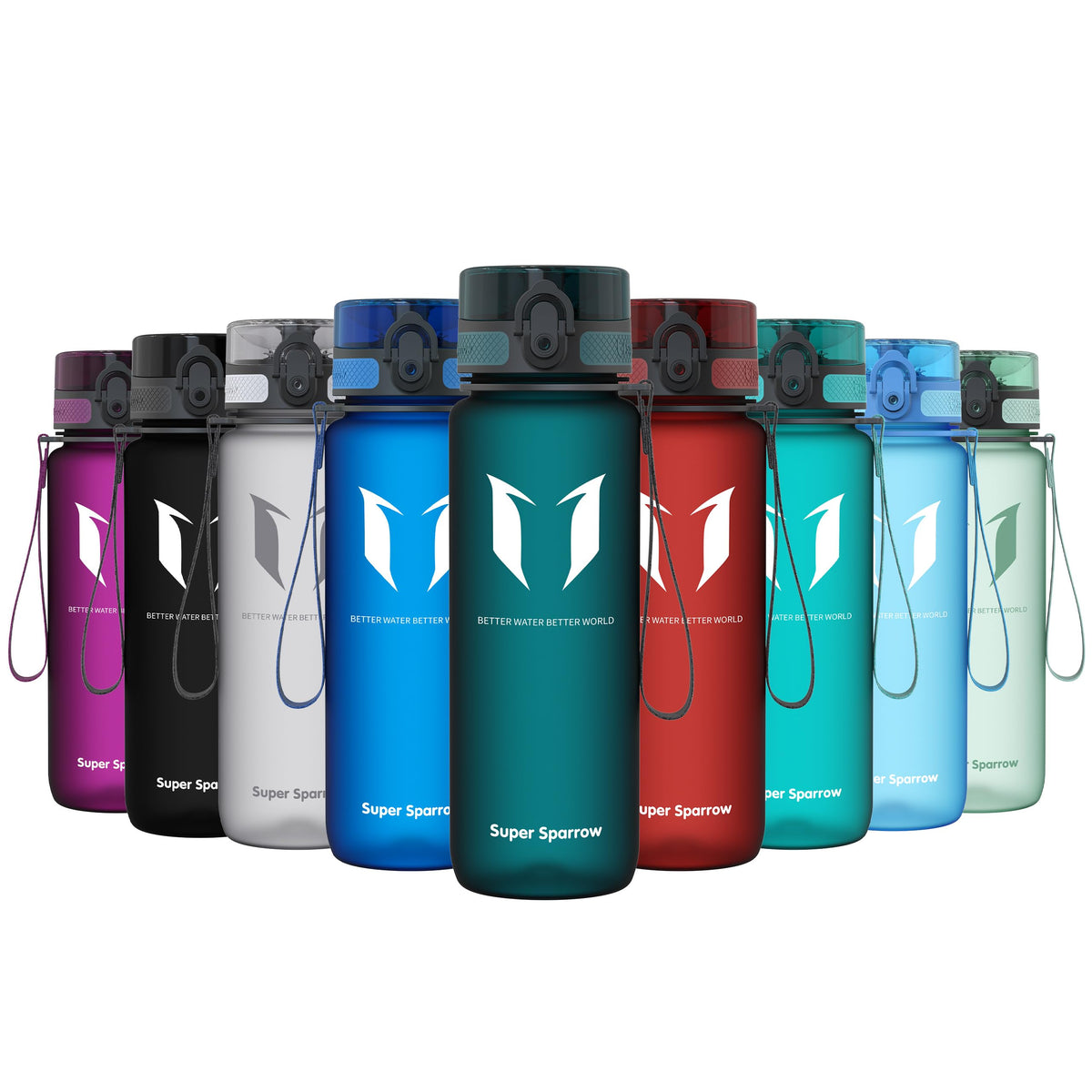 Sparrow Water Bottle 500ml/750ml/1L BPA-Free Tritan Drinks Bottle One-Click