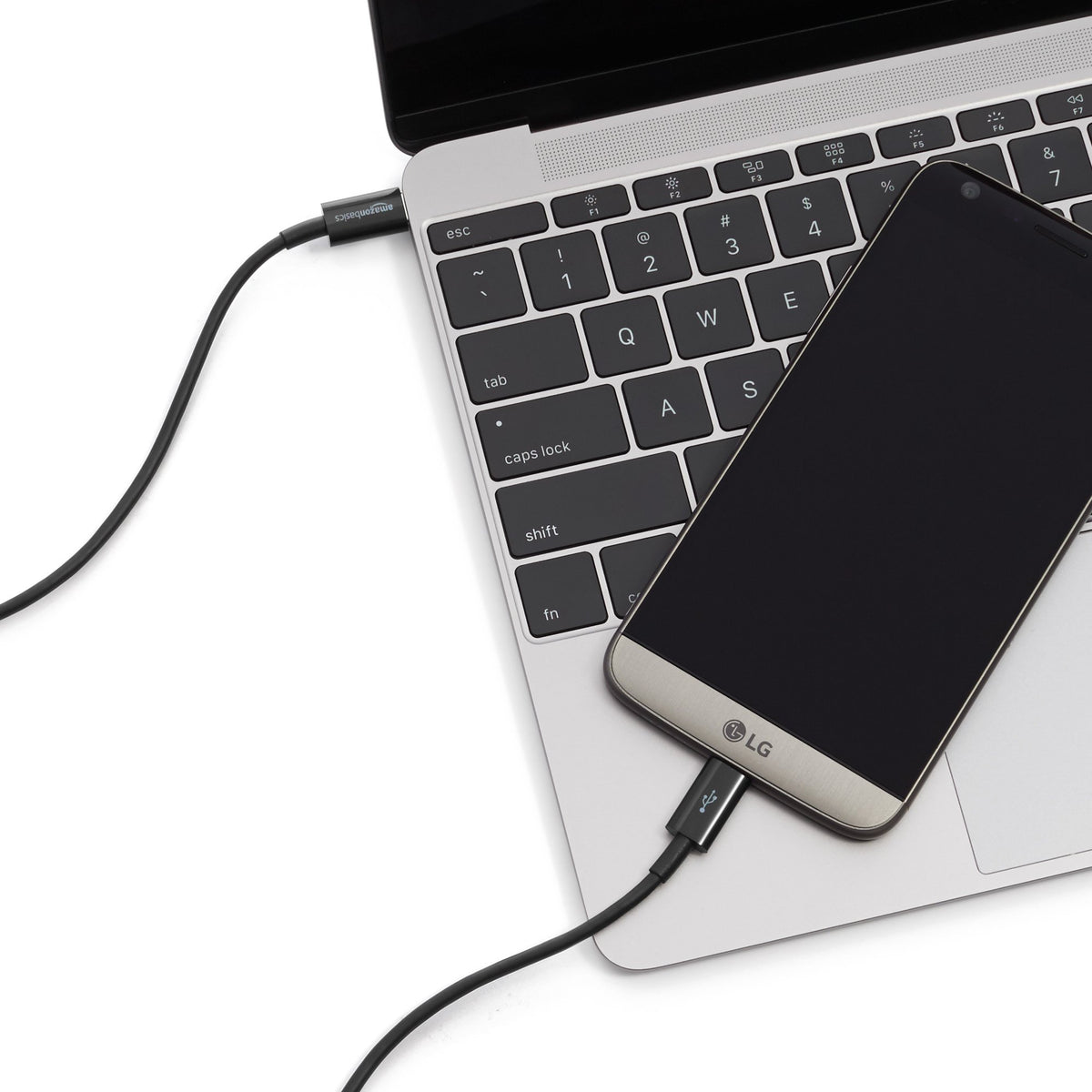 Amazon Basics USB-C to USB-C 2.0 Fast Charger Cable, 480Mbps Speed, USB-IF Certified, for Apple iPhone 16/15, iPad, Samsung Galaxy, Tablets, Laptops, 0.9 m, Black