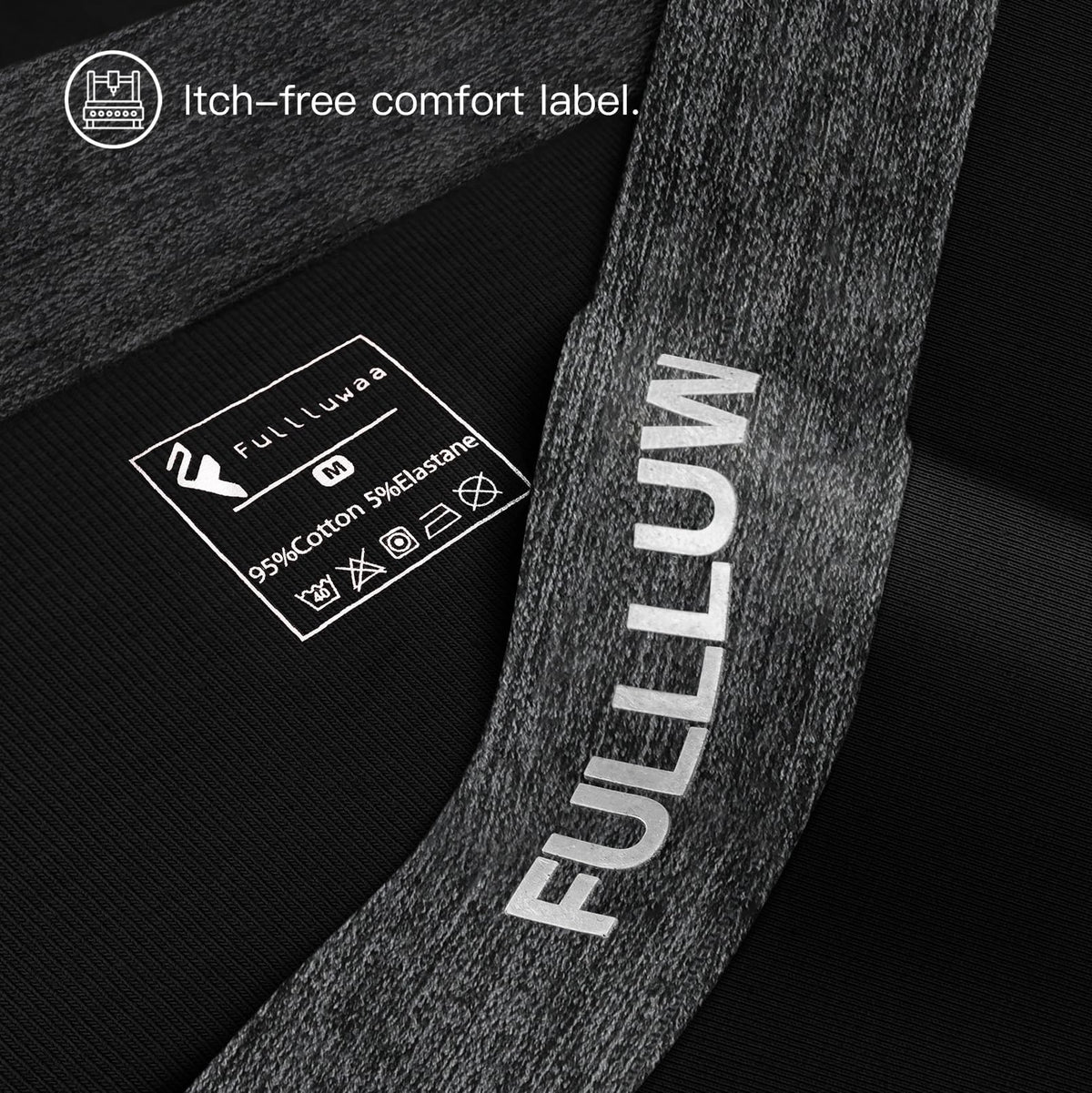Fullluwaa Mens Boxers Cotton 10 Pack, No Scratch, Breathablee and Soft