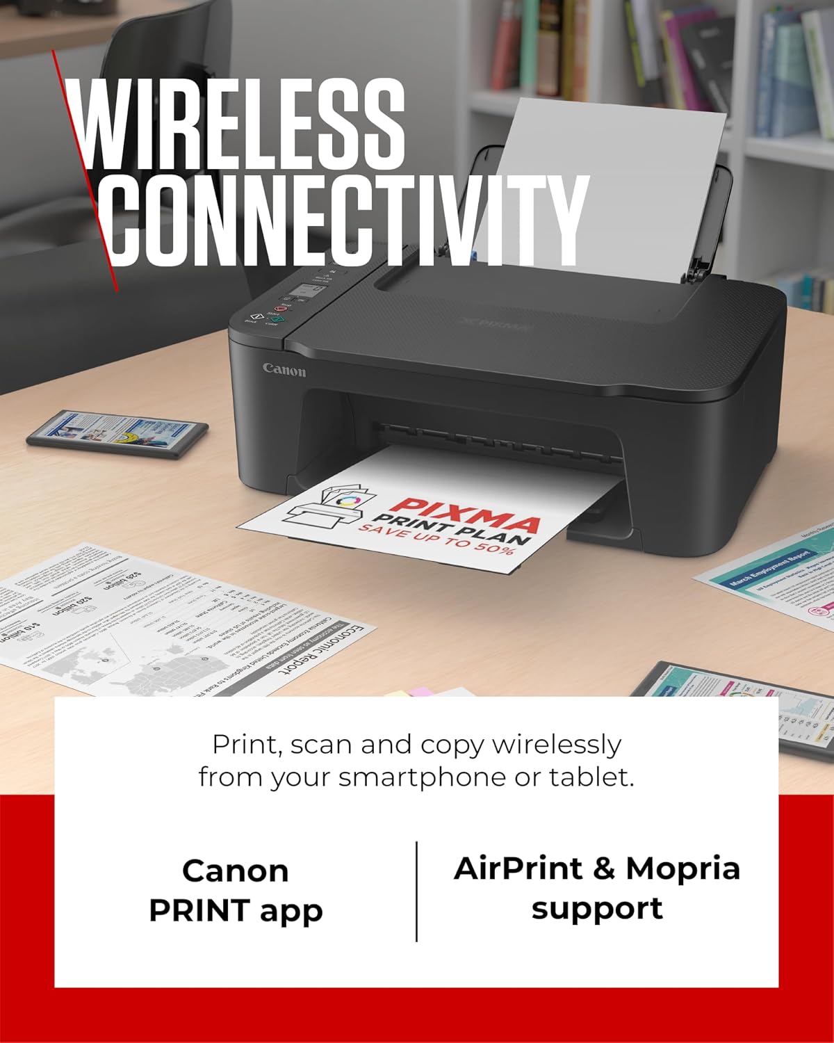 Canon PIXMA TS3750i Wireless All-in-One Inkjet Printer, Scan & Copy