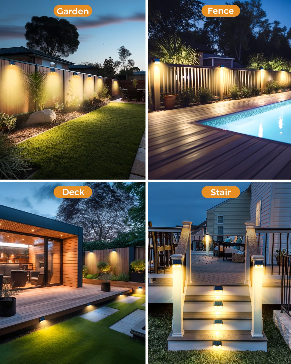 vighep Solar Security Lights Outdoor Motion Sensor, White 318LED Led Solar Powered Light with 3 Lighting Modes, IP65 Waterproof Wireless Pir Wall Light for Outside Garden Fence Yard-Warm White