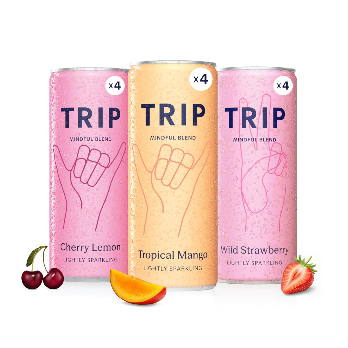 TRIP Calm Magnesium Drink, Sparkling Mocktail, Ultimate Sampler Mix, 12pack