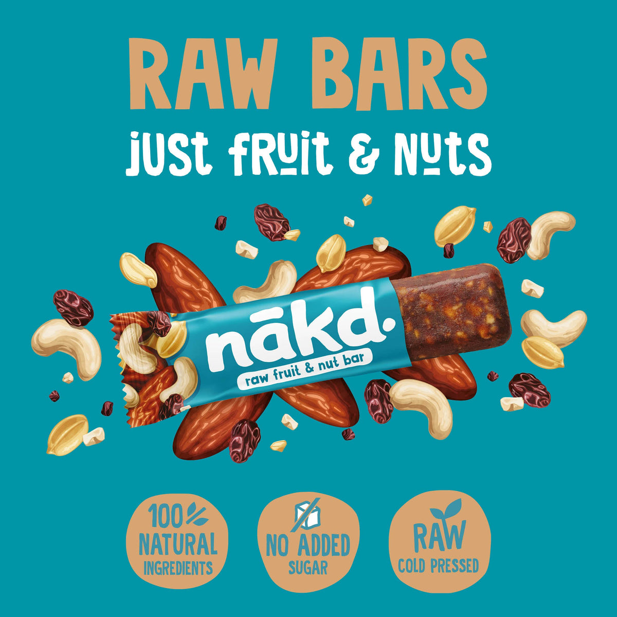 Nakd Bakewell Tart Natural Fruit & Nut Bars - Vegan - Gluten Free - Healthy Snack, 35 g (Pack of 18)