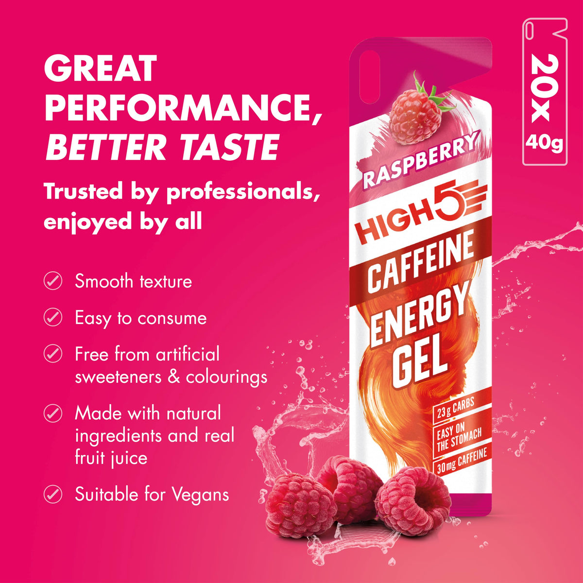 HIGH5 Energy Gels, Running Gel for Fast & Sustained Energy, Mixed, 8 x 40g