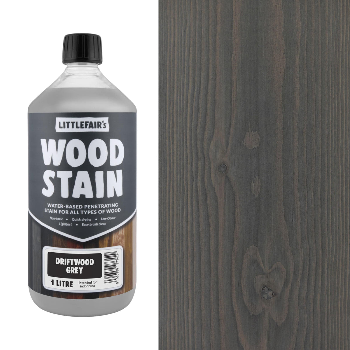 Littlefair's Wood Stain Water-Based - (Very Red Mahogany) – Non-Toxic, Eco-Friendly & Quick Drying - Easy-to-Apply, Concentrated Formula for All Wood Types – 15ml Tester Pot
