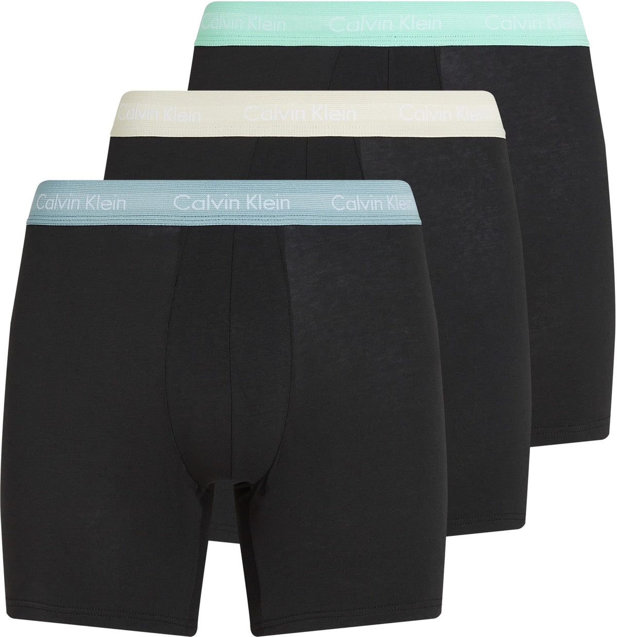 Calvin Klein Men’s 3 Pack Boxer Briefs with Logo Waistband
