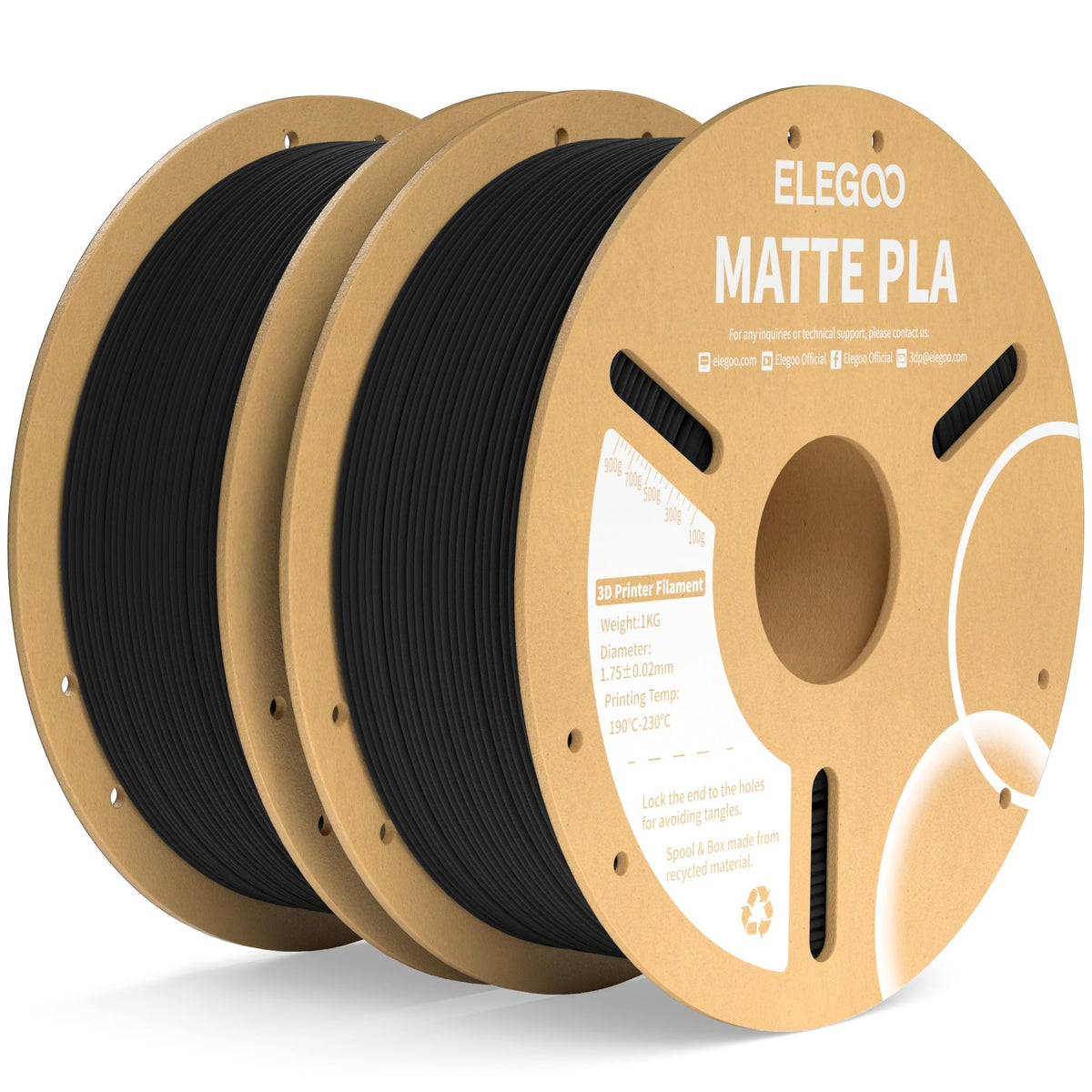 ELEGOO Matte PLA 3D Printer Filament Lavender Purple 1KG 1.75mm