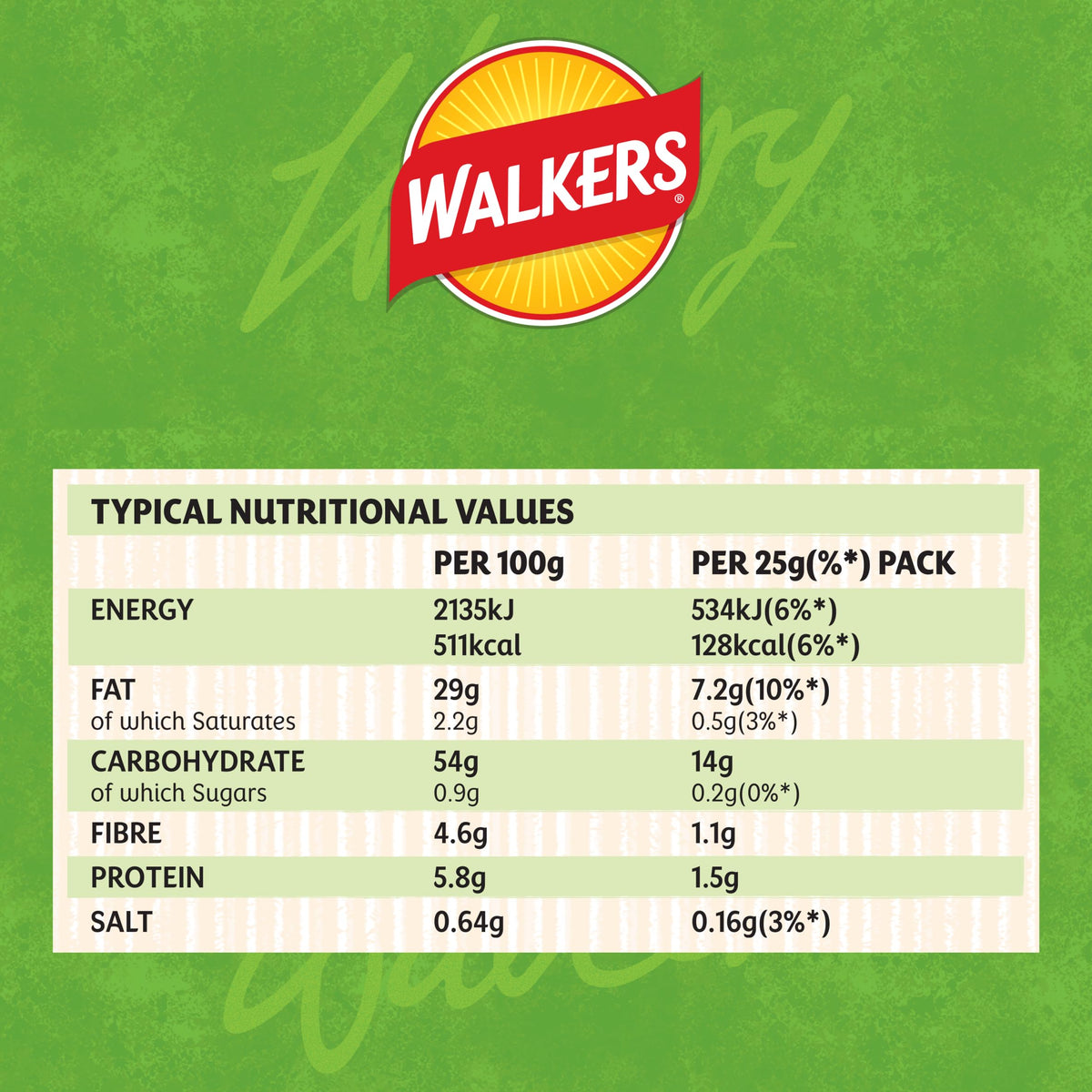Walkers Baked Snacks Sea Salt 6 x 22g