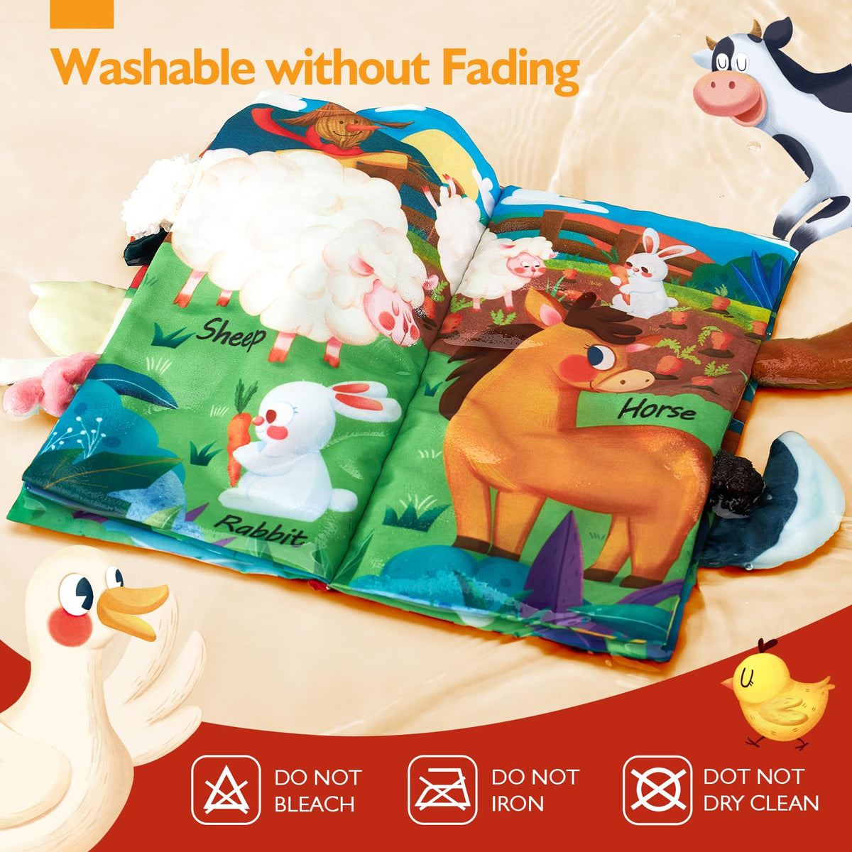 hahaland Baby Books 0-6 Months Infant Tummy Time Toys High Contrast