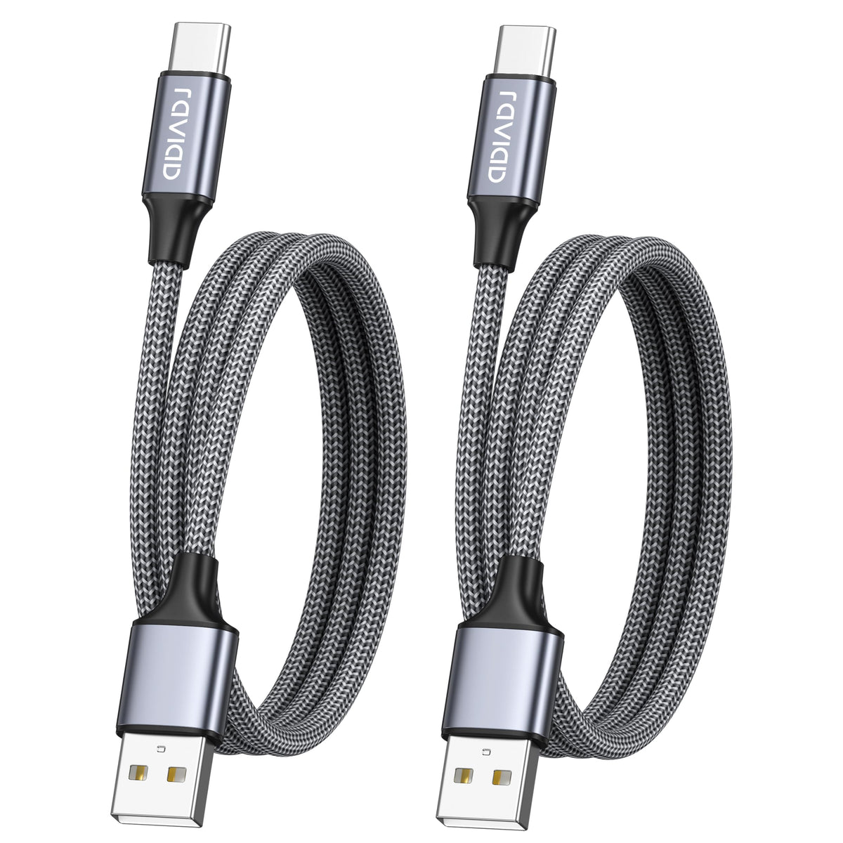 RAVIAD USB C Charger Cable [4Pack 0.5M+1M+2M+3M] USB to USB C Cable 3A Fast