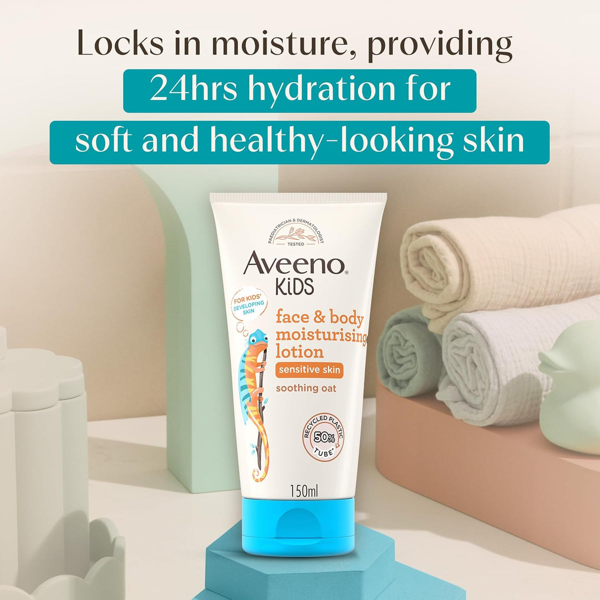 Aveeno Kids Face & Body Lotion for Kids' Sensitive Skin Gruffalo Edition