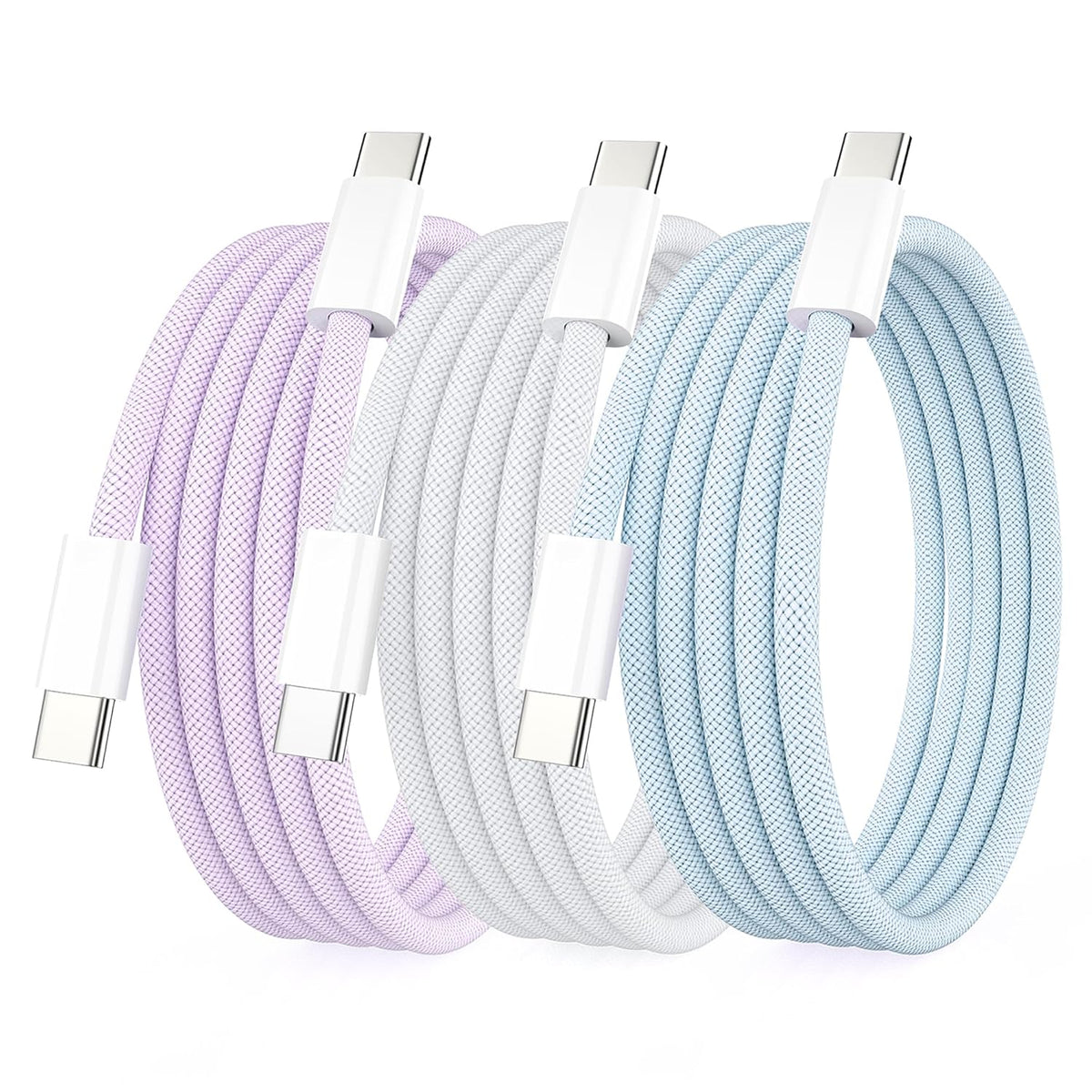 3Pack 1M USB C to USB C Charging Cable Apple 60W 5A usb c fast charger cord